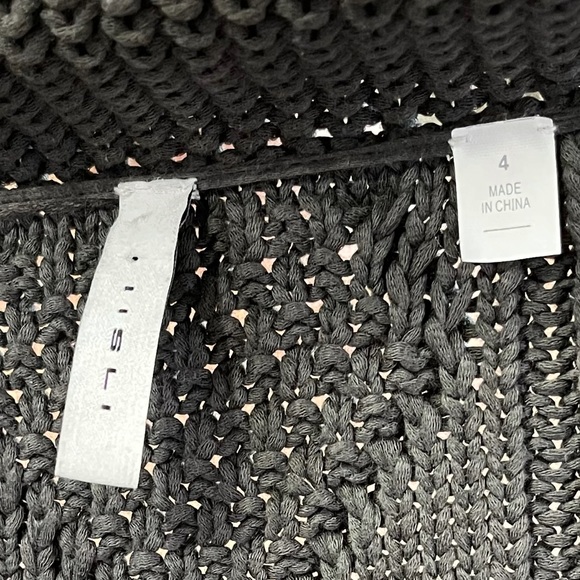 Lisli cable knit Gray button up cardigan size 4 - Picture 9 of 9